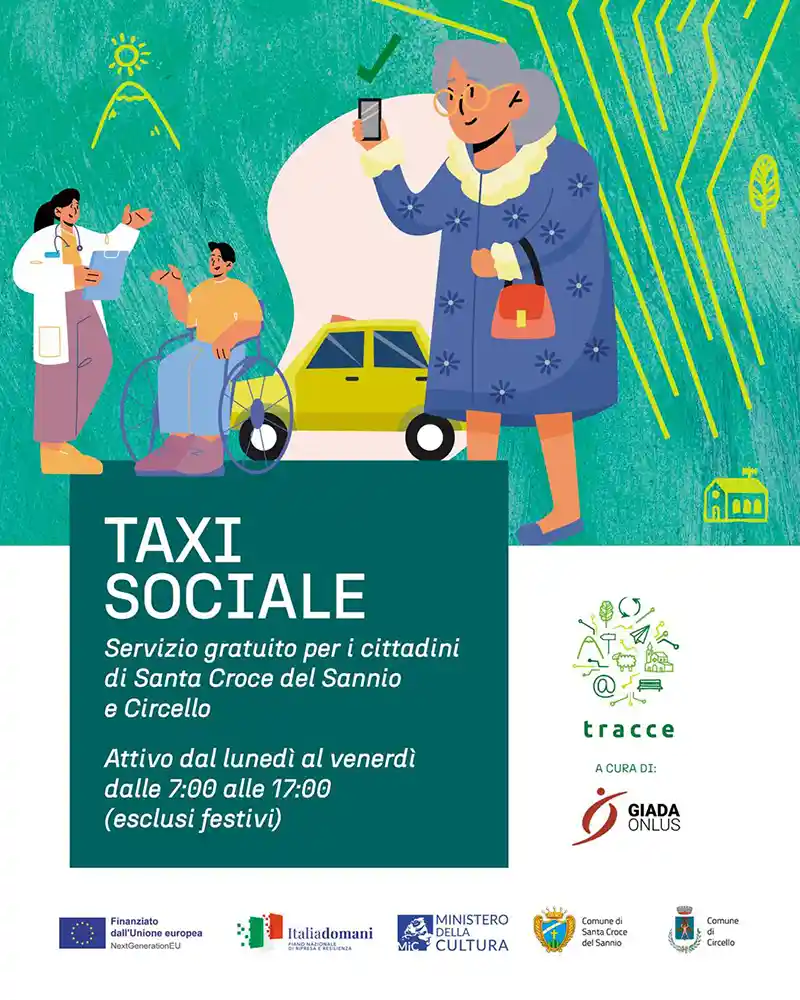 Locandina del servizio Taxi Sociale